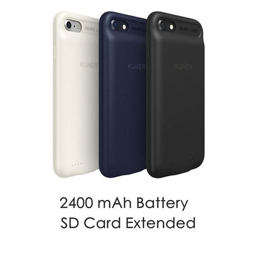 Ultra Thin Battery & Extended Storage Case 2400mAh Up To 256GB